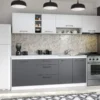 Set Mobila Bucatarie Mina Dual 260 Gri AntracitAlb C97