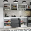 Set Mobila Bucatarie Mina Dual 260 Gri AntracitAlb C97