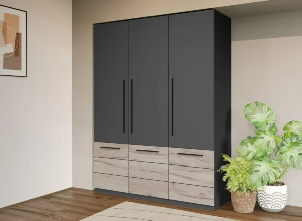 Set Mobila Dormitor Gri Noce C1