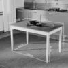 Set Masa Grand Gri + 4 Scaune Grand Crem