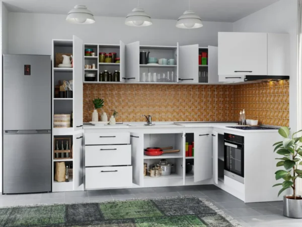 Set Mobila Bucatarie Colt Mina Pure 280160 Alb