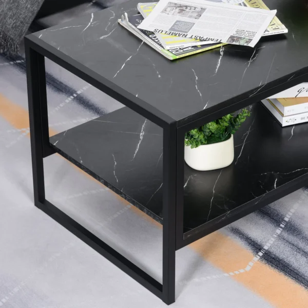 Masuta de Salon pentru Cafea moderna cu sertar pentru sufragerie birou neagra