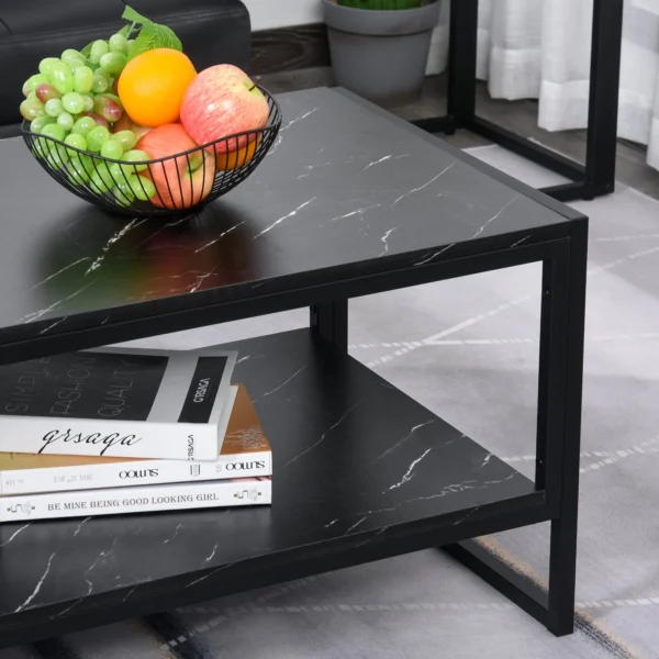 Masuta de Salon pentru Cafea moderna cu sertar pentru sufragerie birou neagra