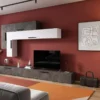 Mobila Sufragerie Gri Beton + Alb