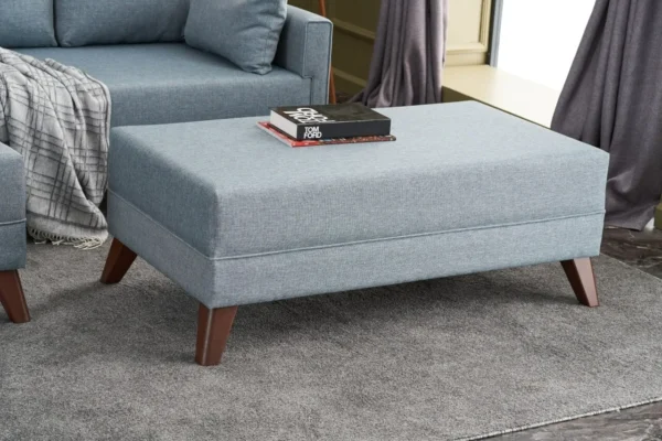 Coltar extensibil pe stanga, 205x140x85 cm, lemn, maro