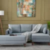 Coltar extensibil pe stanga, 205x140x85 cm, lemn, maro
