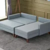 Coltar extensibil pe stanga, 205x140x85 cm, lemn, maro