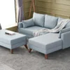 Coltar extensibil pe stanga, 205x140x85 cm, lemn, maro